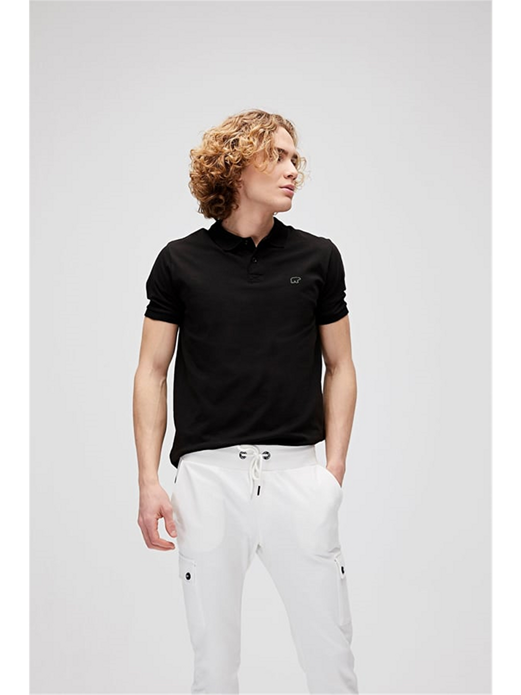 Rixon Siyah Polo Yaka Erkek Tişört-1