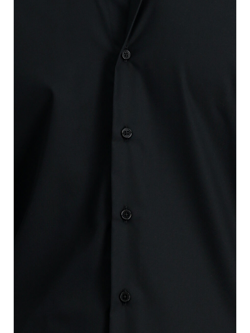 Siyah Uzun Kol Slim Fit Dar Kesim Non Iron Ütü Gerektirmeyen Pamuklu Düğmeli Yaka Büyük Beden Gömlek-6