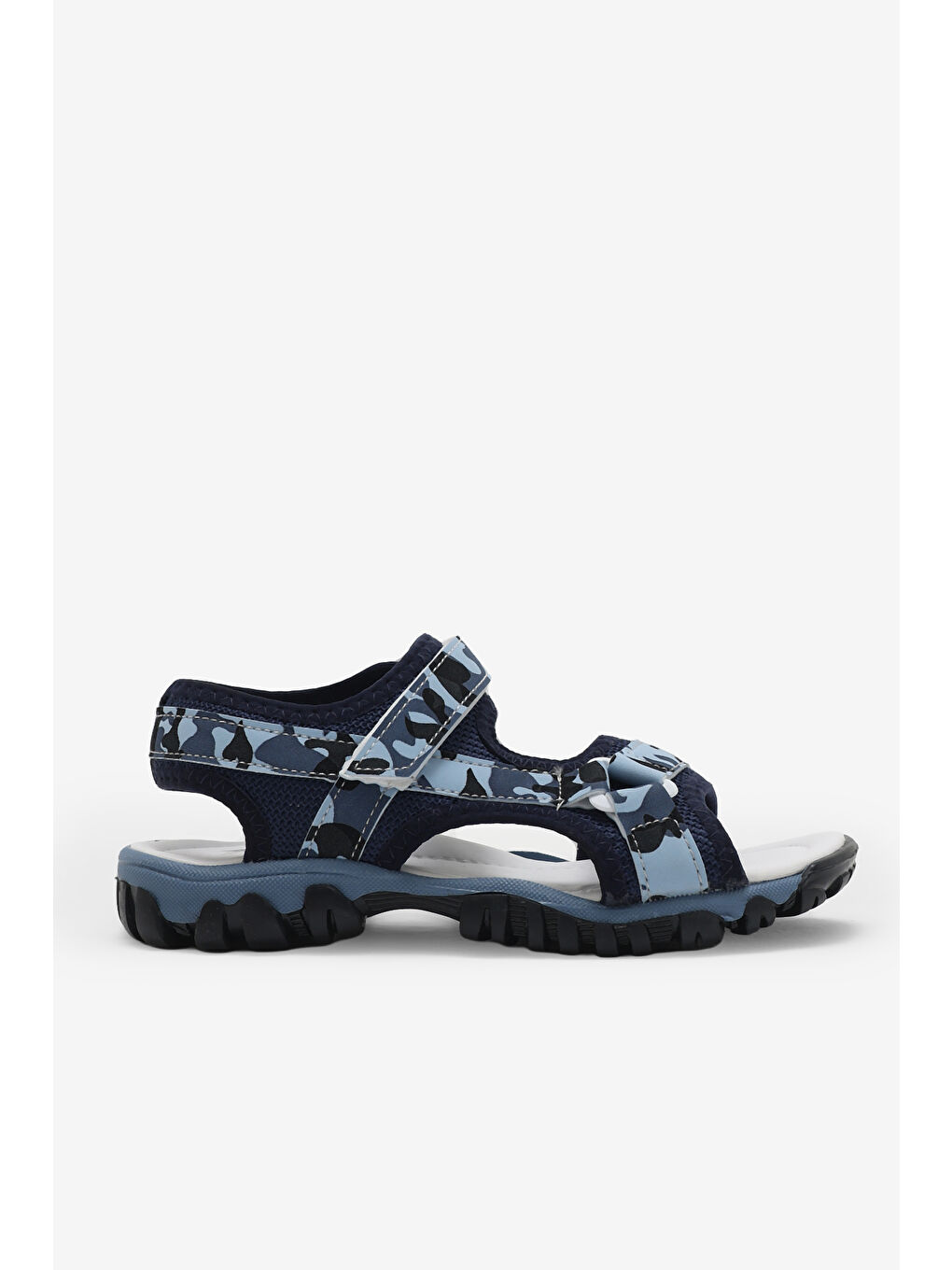 Çocuk Unisex Lacivert Kamuflaj Çoçuk Cırtlı Sandalet-2