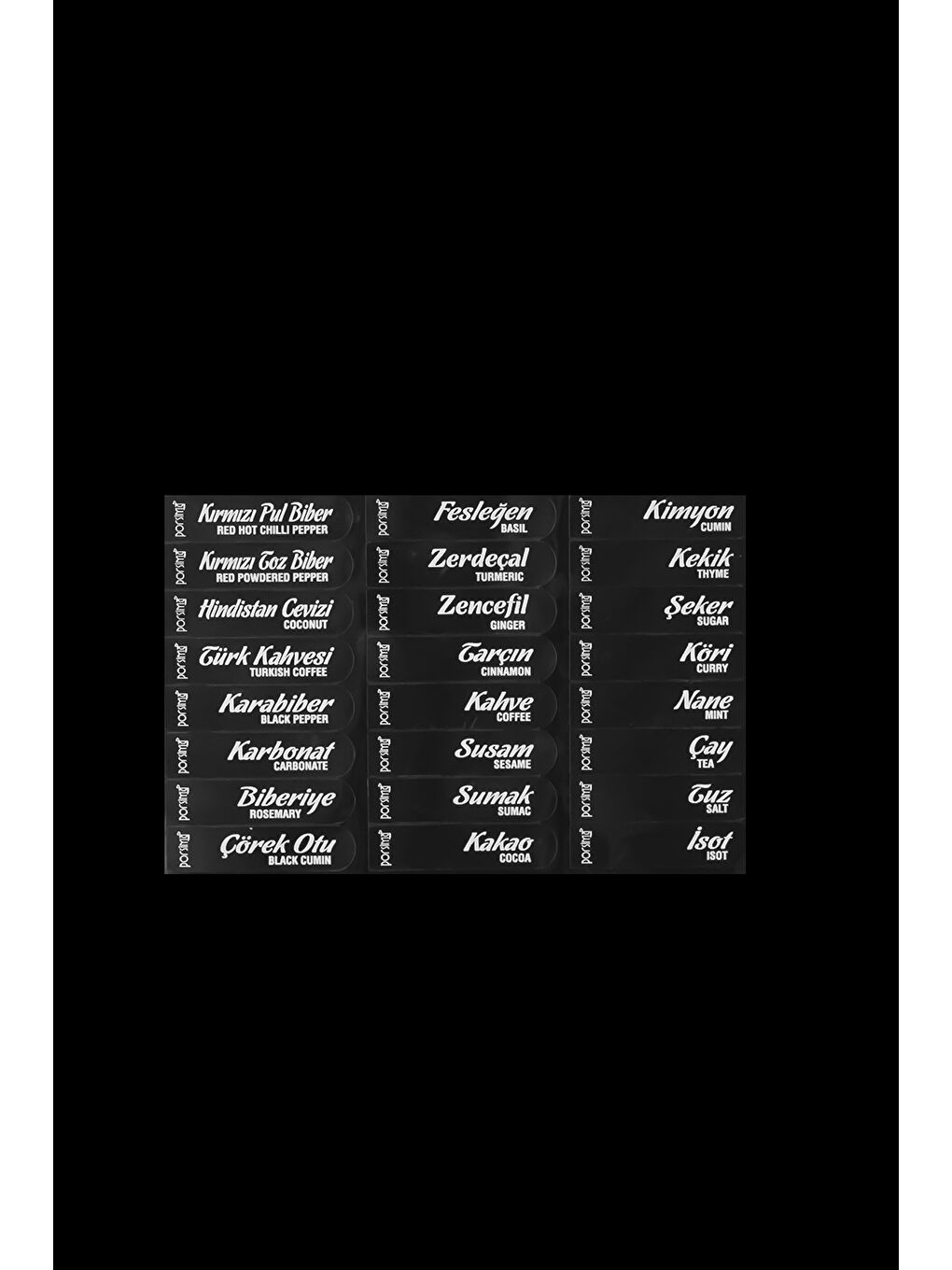 Simple 1168 Random 12'li Standlı Kendinden Yapışkanlı Kaşıklı Baharatlık Saklama Kabı Seti - Beyaz-3