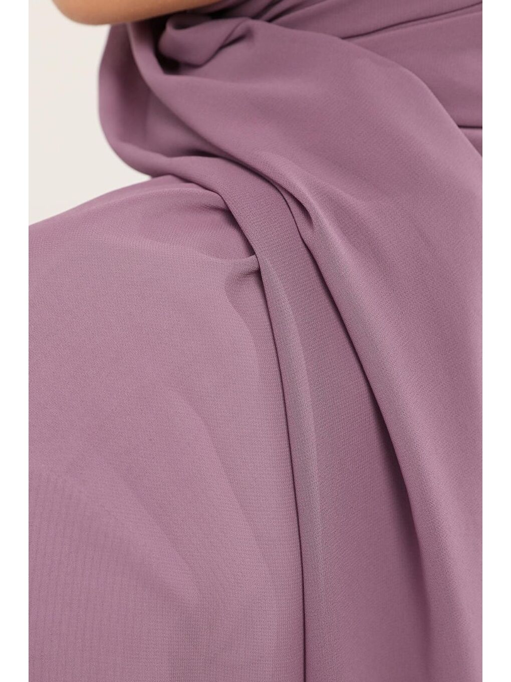 Pembe Hazır Lüks Pratik Hijablı Şifon Şal-3
