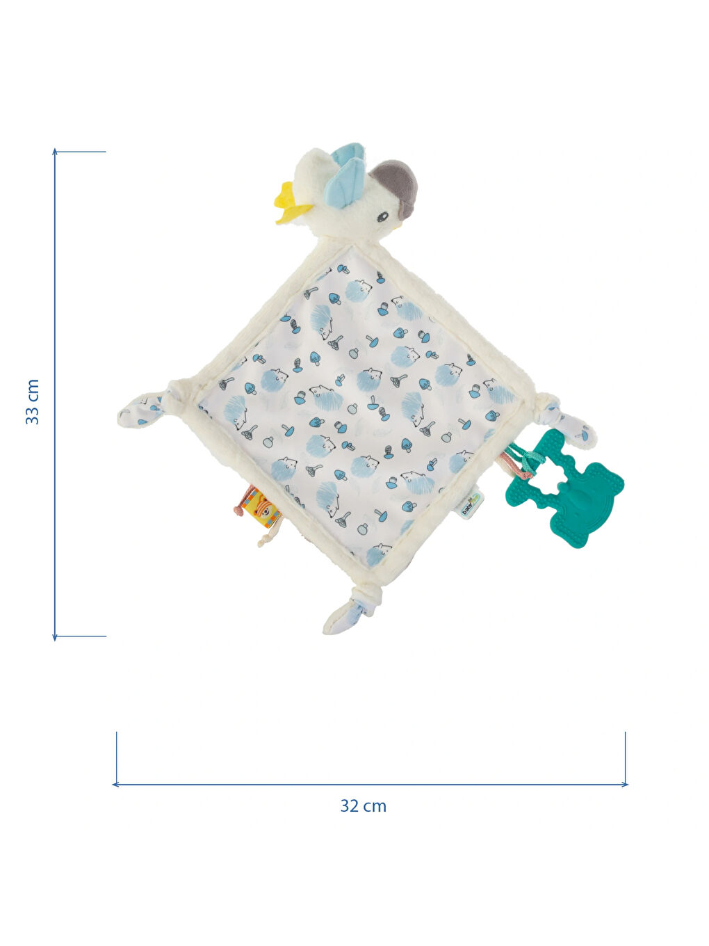 926 Birdy Diş Kaşıyıcılı + Silikon Emzik Hediyeli Uyku Arkadaşım Mavi-7