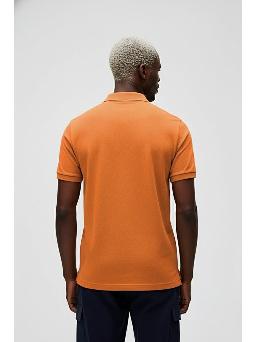 Gabriel Turuncu Polo Yaka Erkek Tişört-2