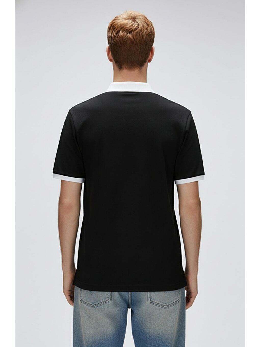 Awake Siyah Polo Yaka Erkek Tişört-2
