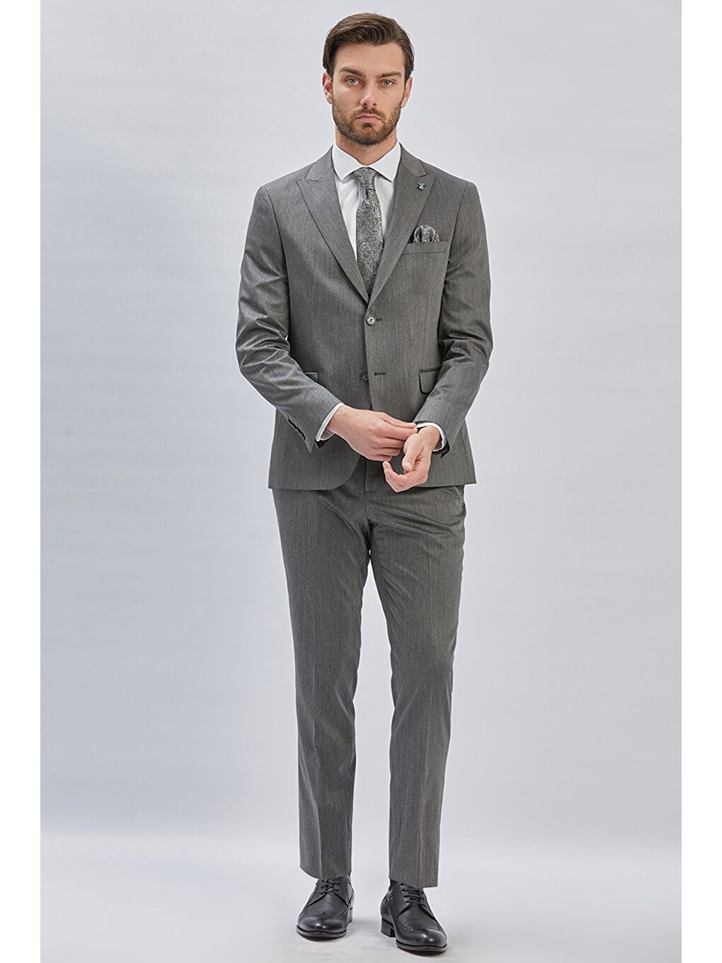 Antrasit Düz 6 Drop Slim Fit Classic Takım Elbise 1001240173