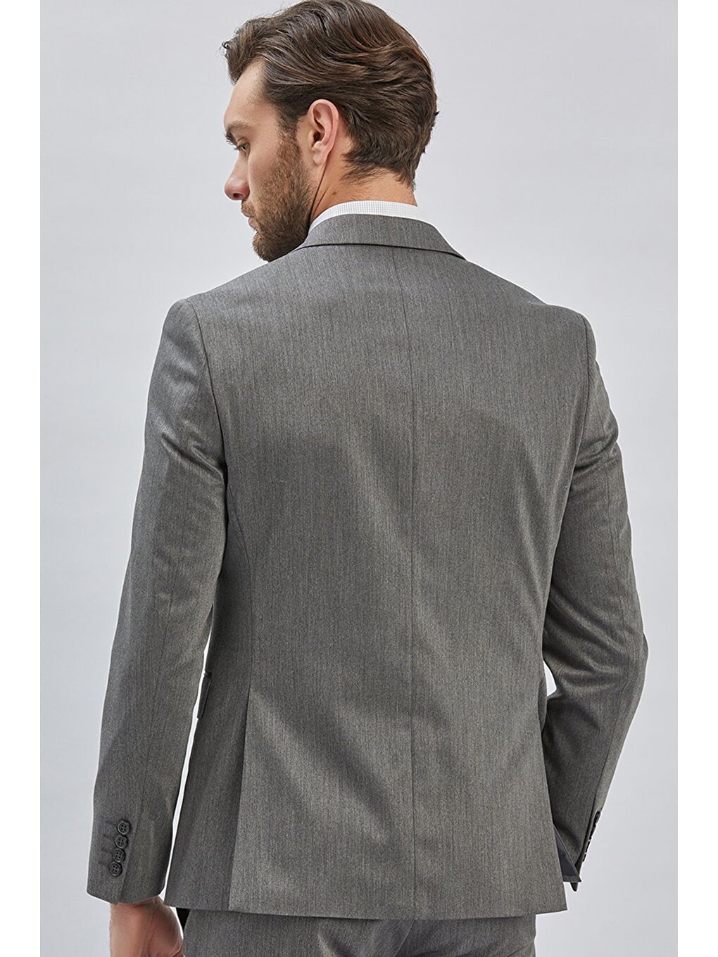 Antrasit Düz 6 Drop Slim Fit Classic Takım Elbise 1001240173-5