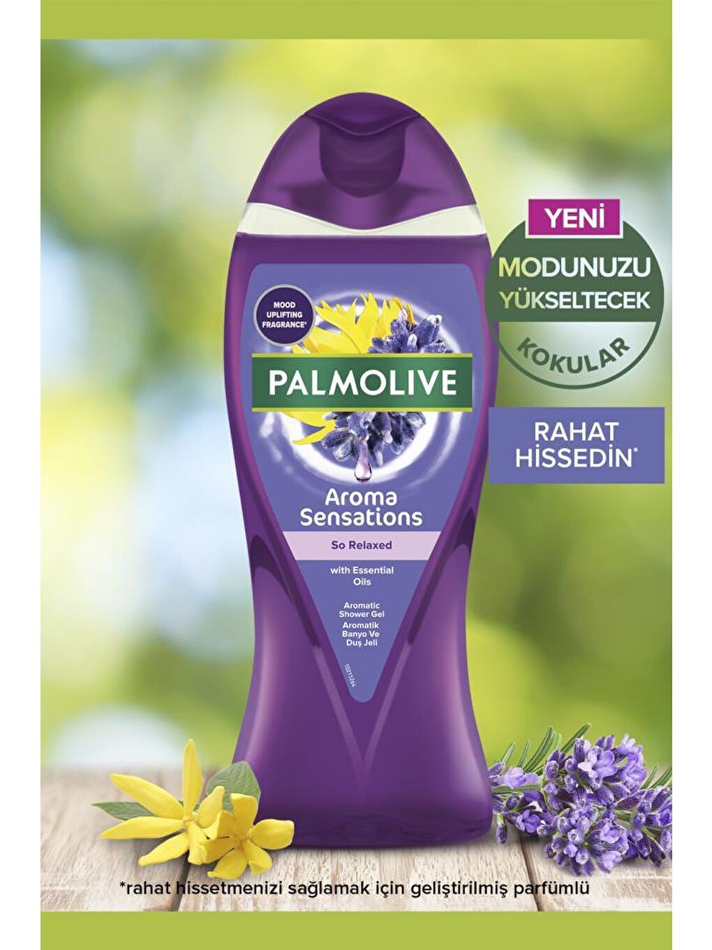 Palmolive Mor Aroma Sensations Feel Relaxed Duş Jeli 1000 ml, Duş Jeli 500 ml + Duş Lifi - 1