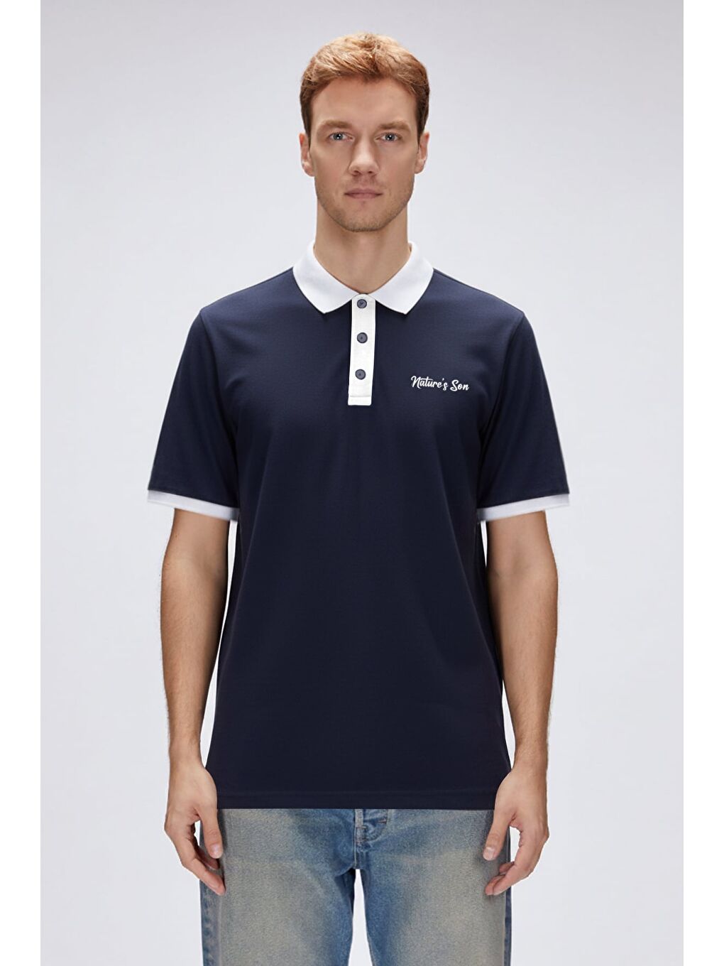 Awake Lacivert Polo Yaka Erkek Tişört