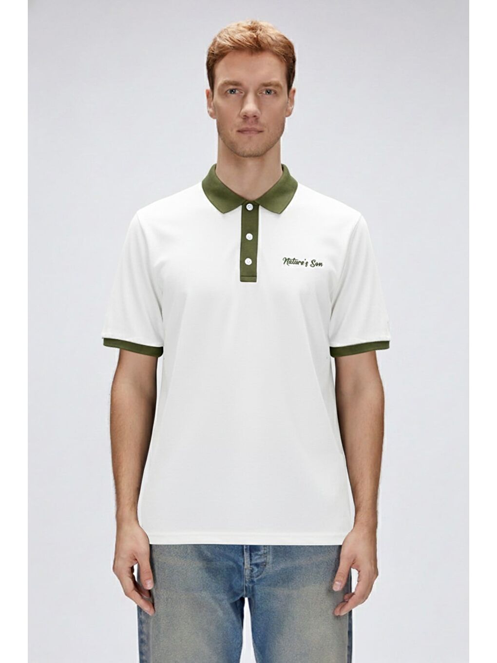 Awake Beyaz Polo Yaka Erkek Tişört