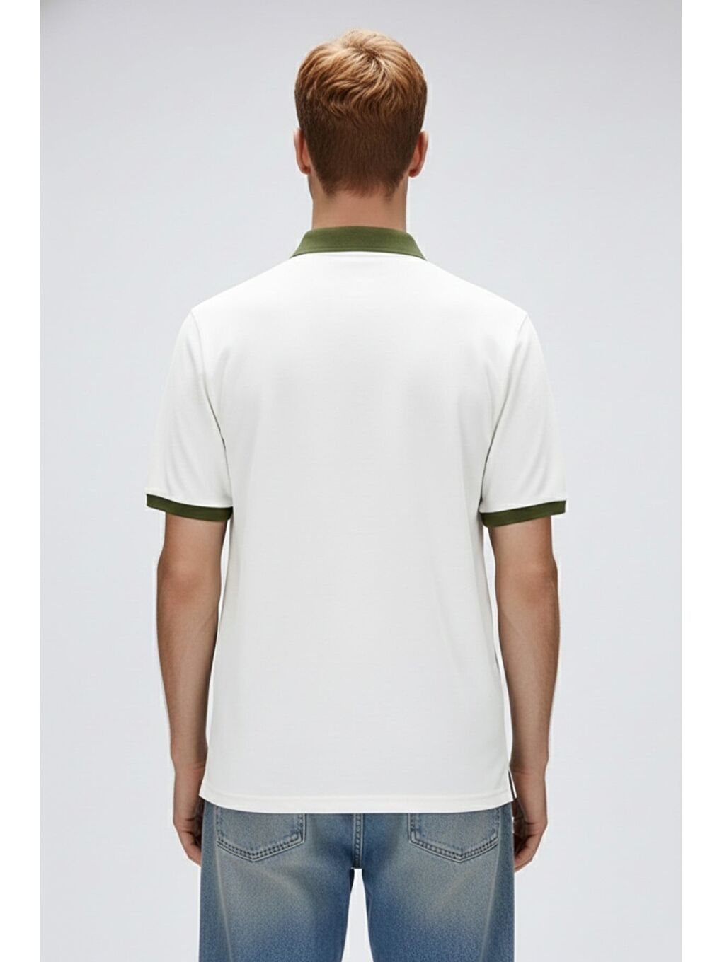 Awake Beyaz Polo Yaka Erkek Tişört-2
