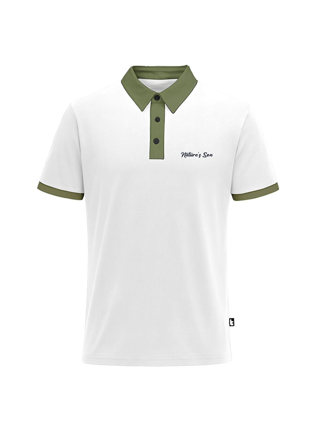 Awake Beyaz Polo Yaka Erkek Tişört-3