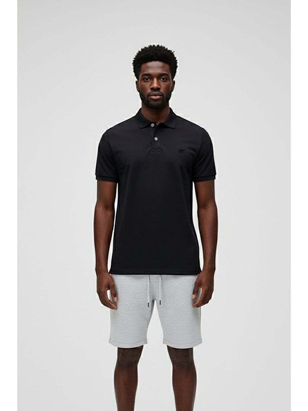 City Walker Siyah Polo Yaka Erkek Tişört-2