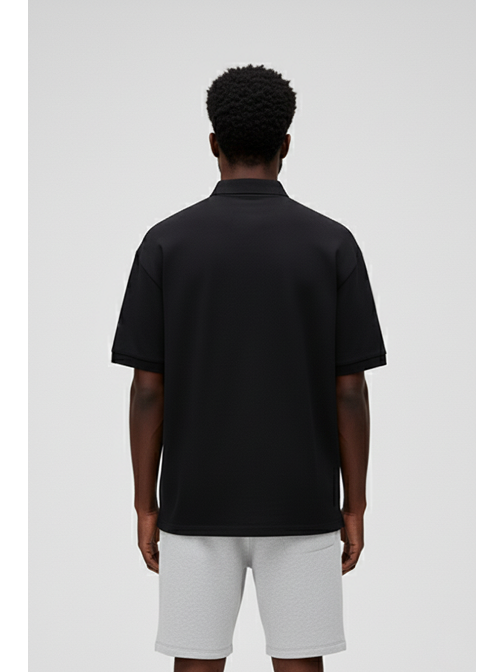 City Walker Siyah Polo Yaka Erkek Tişört-3