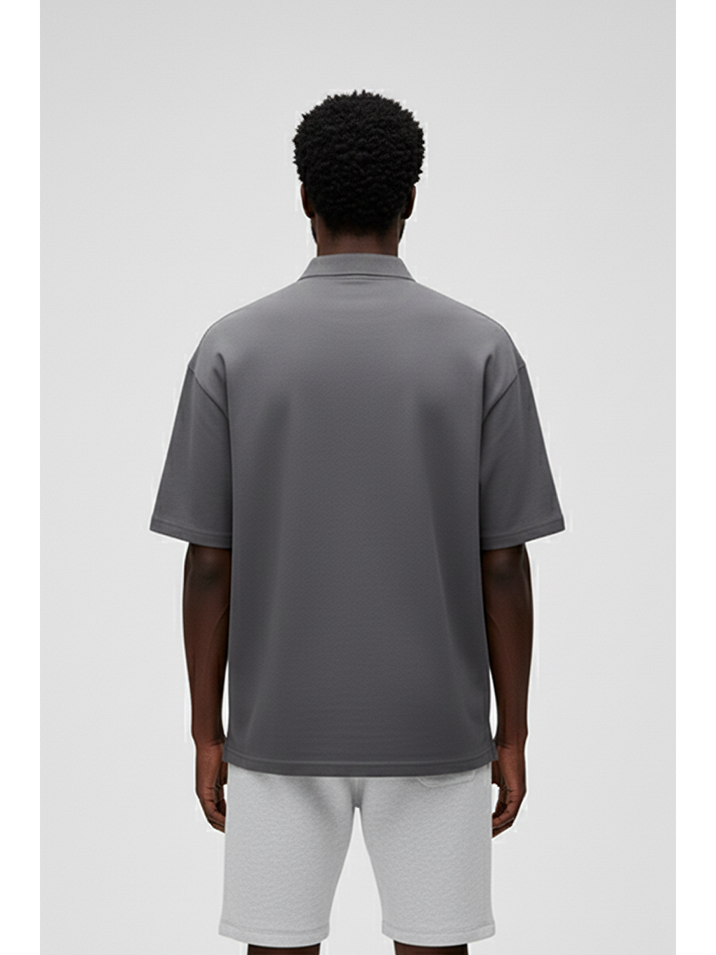 Antrasit City Walker Asfalt Polo Yaka Erkek Tişört-3
