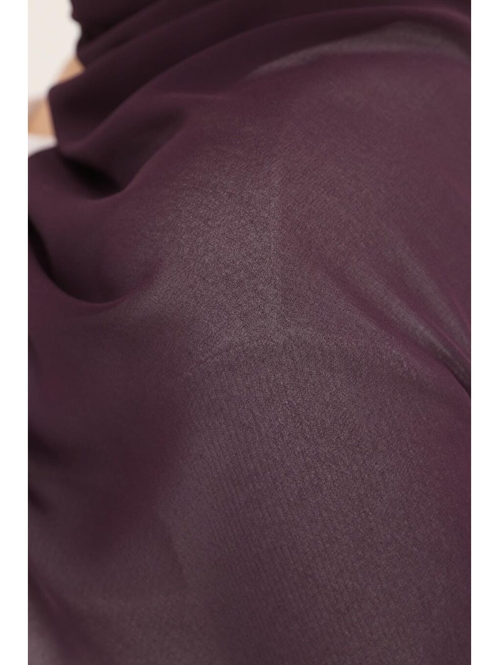 Mürdüm Hazır Lüks Pratik Hijablı Şifon Şal-3