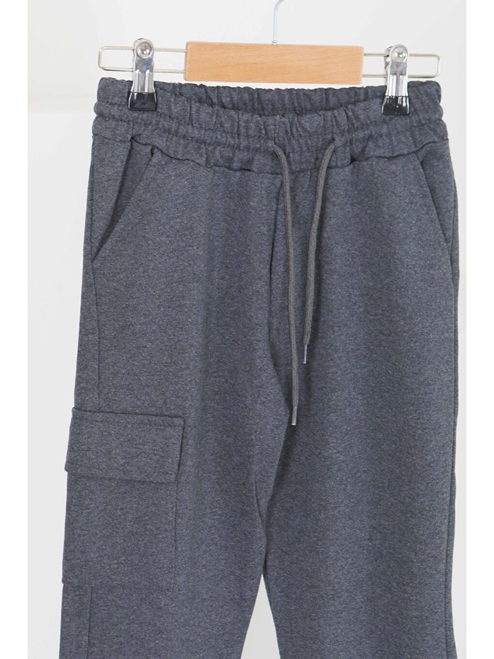 Erkek Çocuk Antrasit Kargo Cep Eşofman Altı - 27452-1