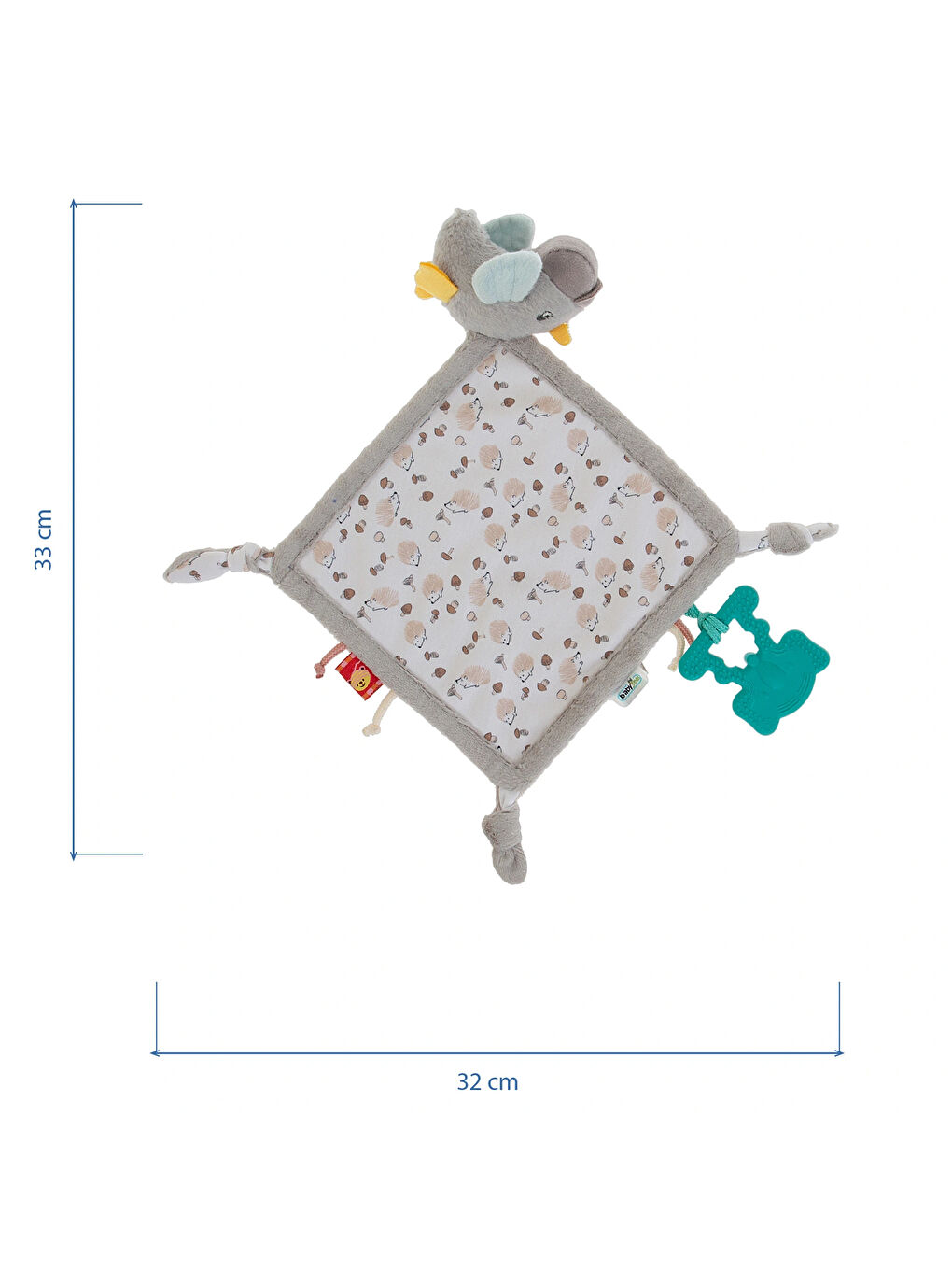 926 Birdy Diş Kaşıyıcılı + Silikon Emzik Hediyeli Uyku Arkadaşım Kahve-5
