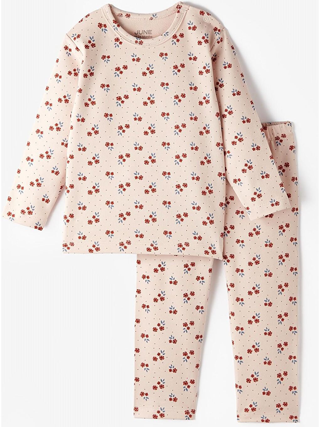 June Pembe Desenli Bebek Pijama