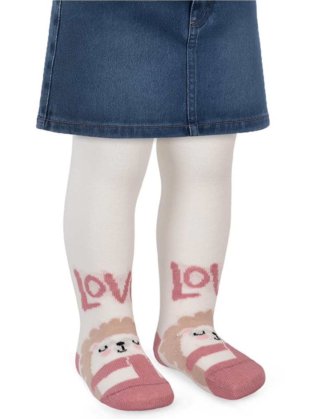 Baby Love 6- Bebek Kız Külotlu Çorap - Ekru 18 Ay