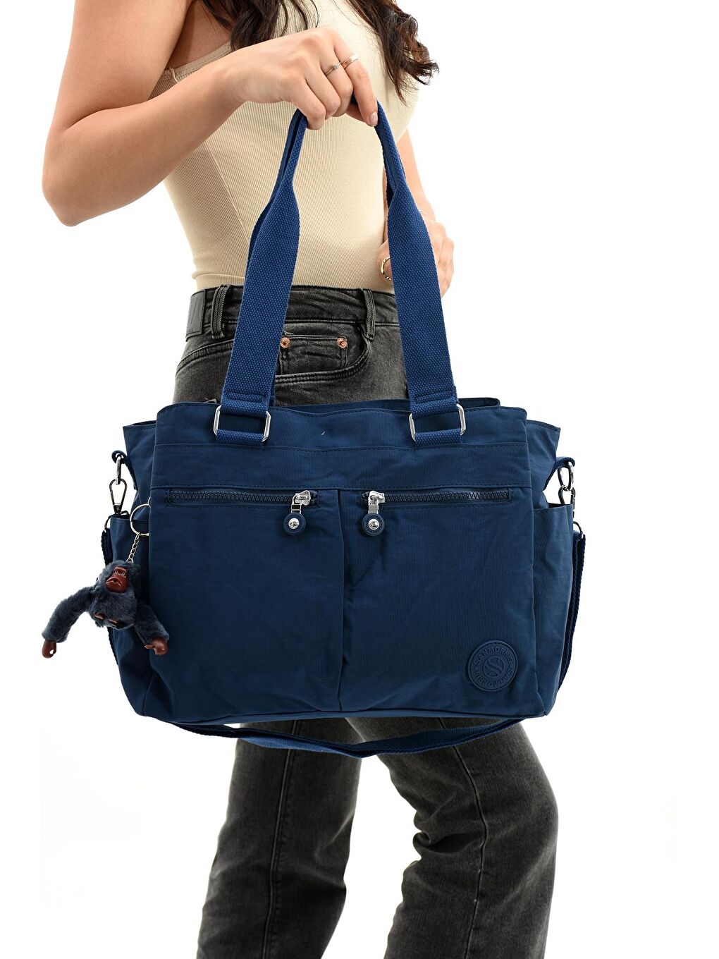 Lacivert Montello Çok Bölmeli Fonksiyonel Omuz ve Postacı Çantası BP-4858O-2