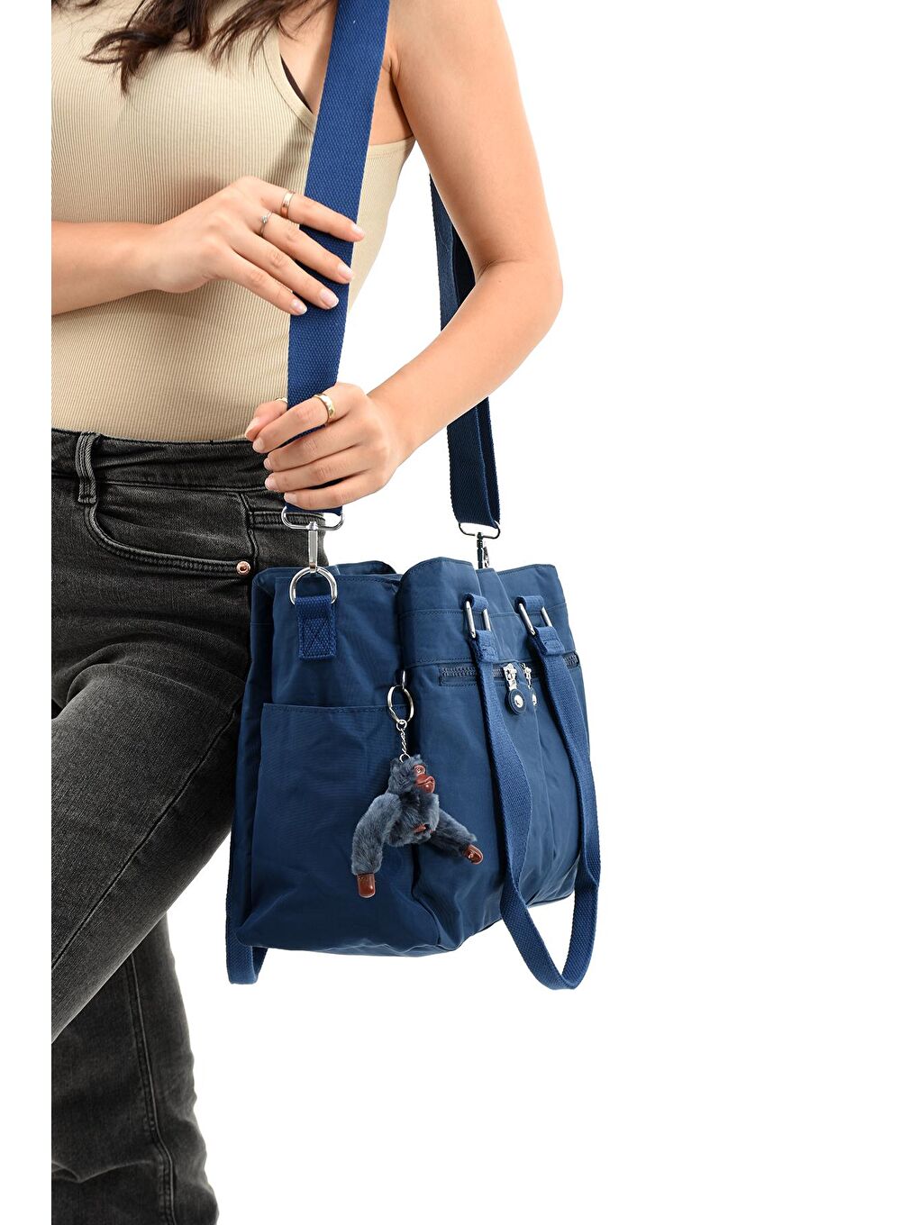 Lacivert Montello Çok Bölmeli Fonksiyonel Omuz ve Postacı Çantası BP-4858O-3