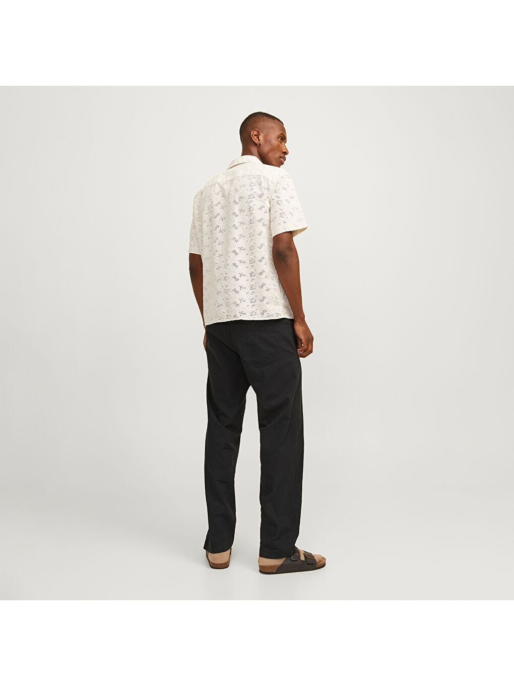 Kane Summer Linen Blend Jogger Erkek Siyah Pantolon-2