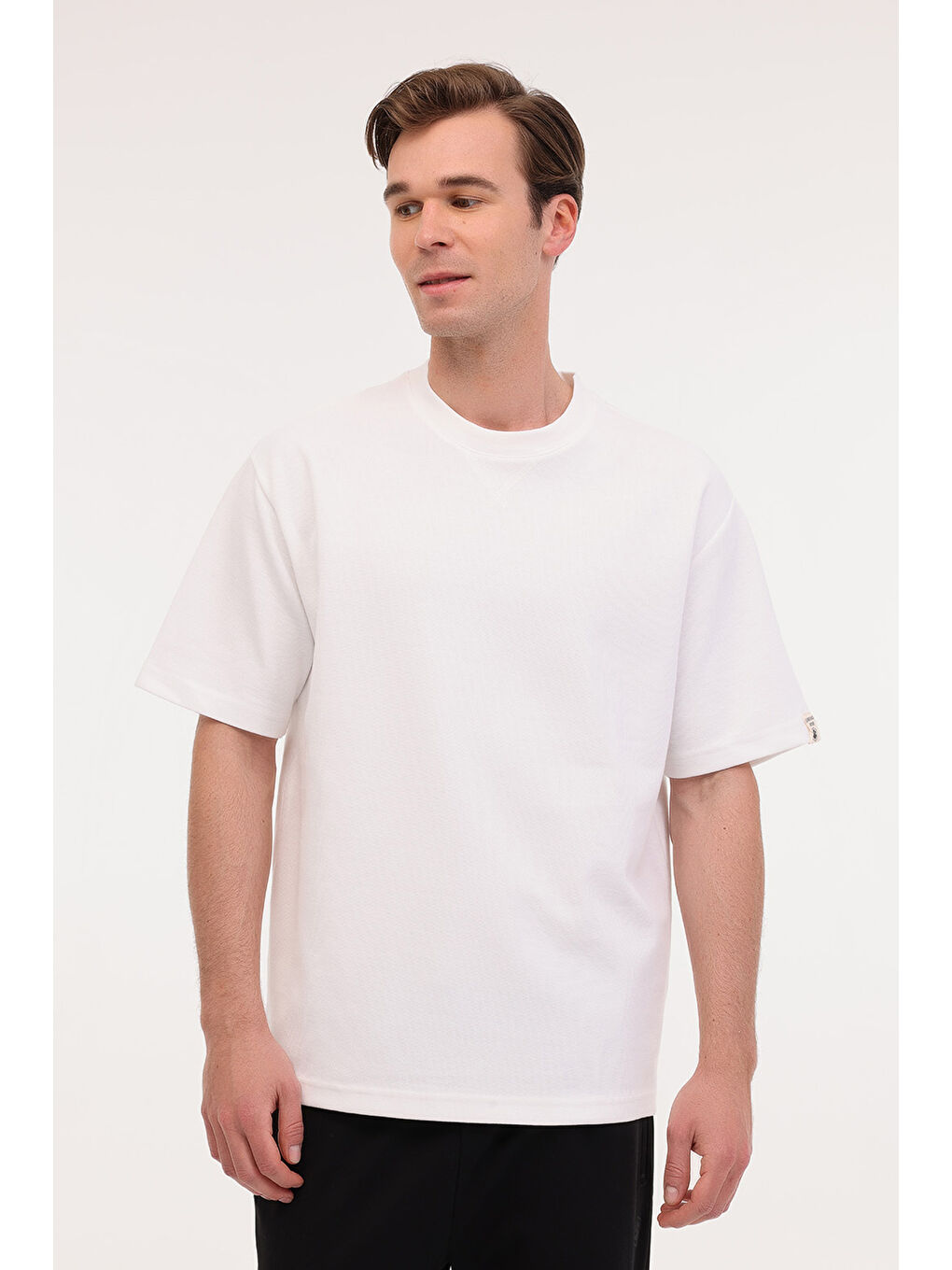 Bej ML NECK 11BS60 5FX Ekru Erkek Kısa Kol T-Shirt