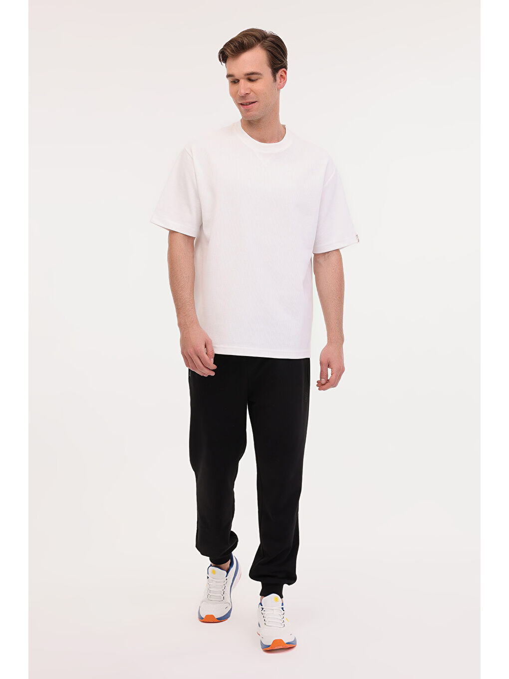 Bej ML NECK 11BS60 5FX Ekru Erkek Kısa Kol T-Shirt-2