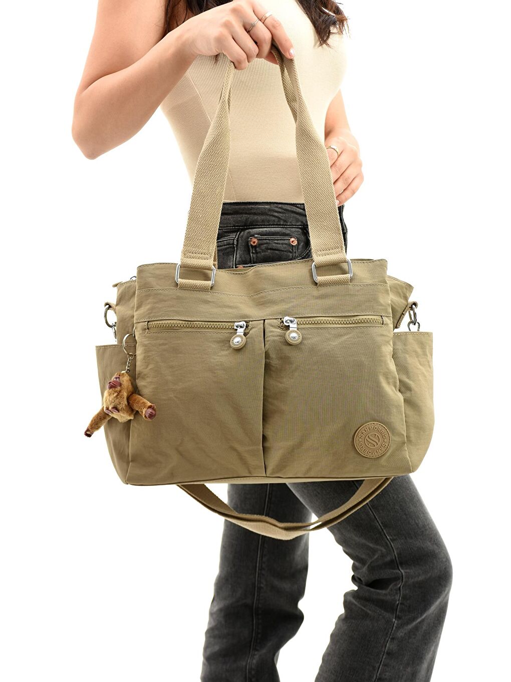 Haki Montello Çok Bölmeli Fonksiyonel Omuz ve Postacı Çantası BP-4858O-1