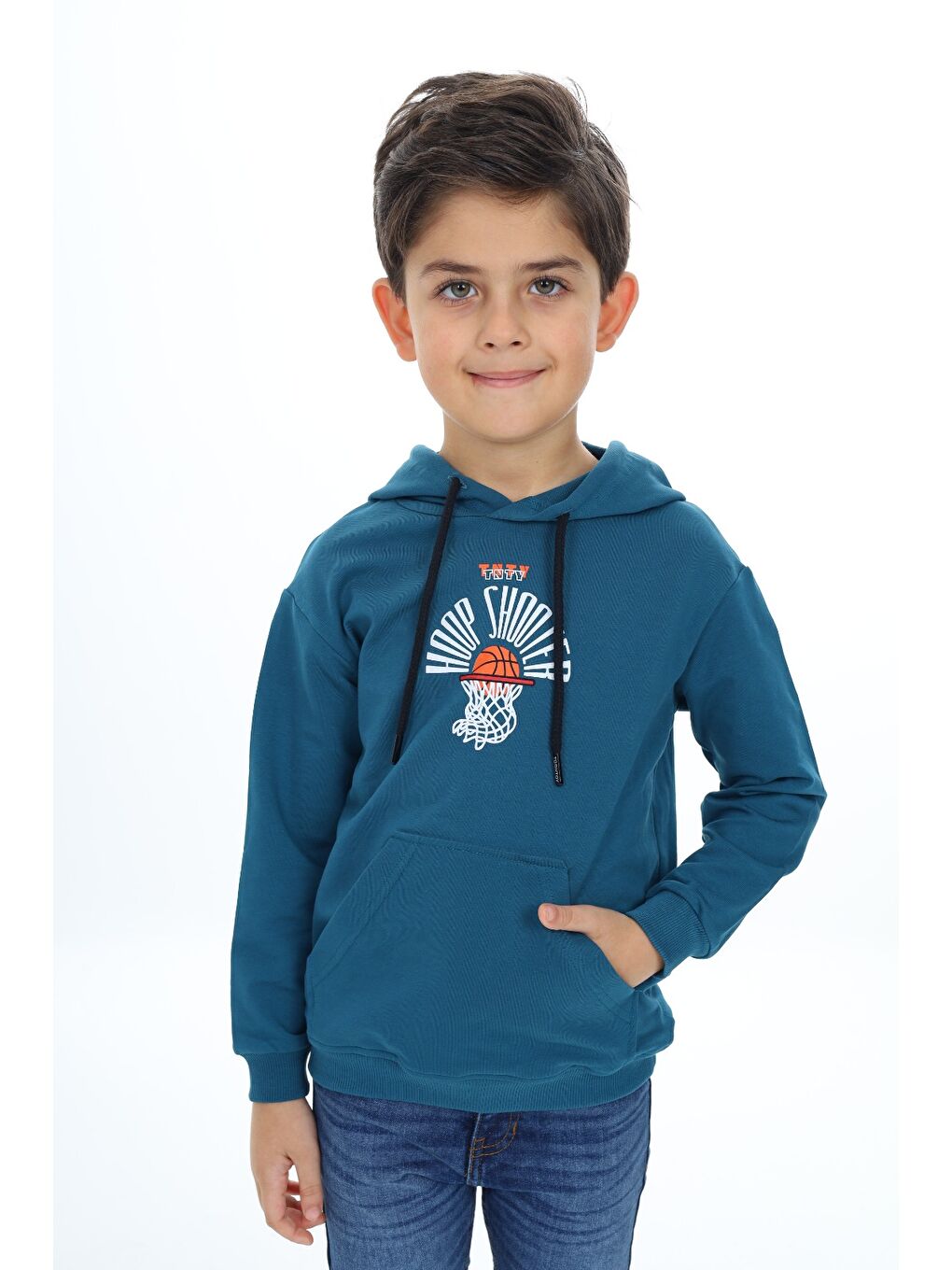 Toontoykids Petrol Erkek Çocuk Baskılı Sweatshirt