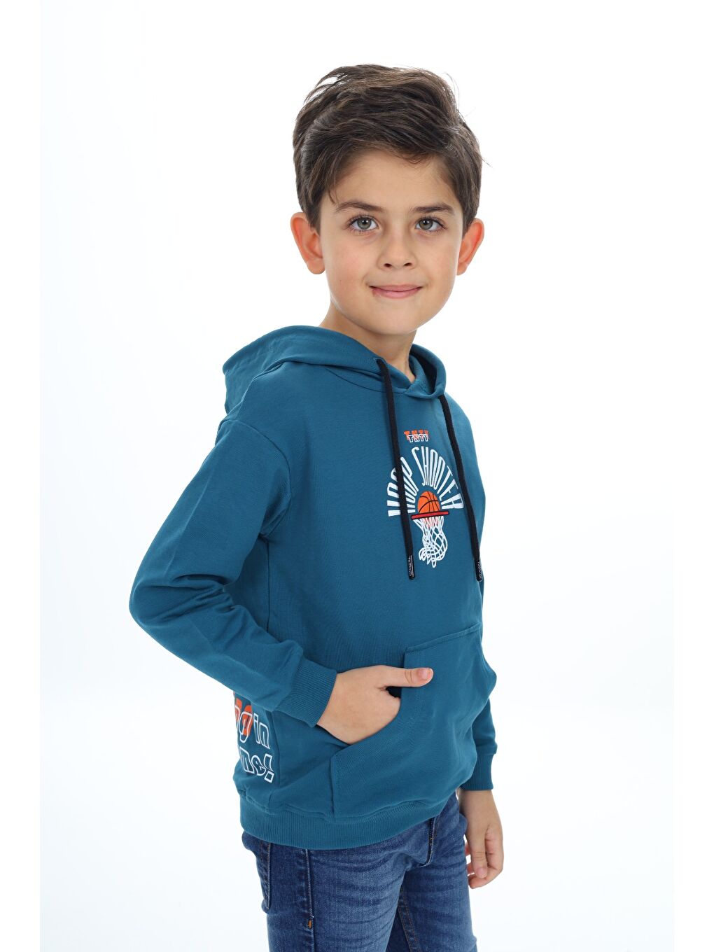 Toontoykids Petrol Erkek Çocuk Baskılı Sweatshirt - 1