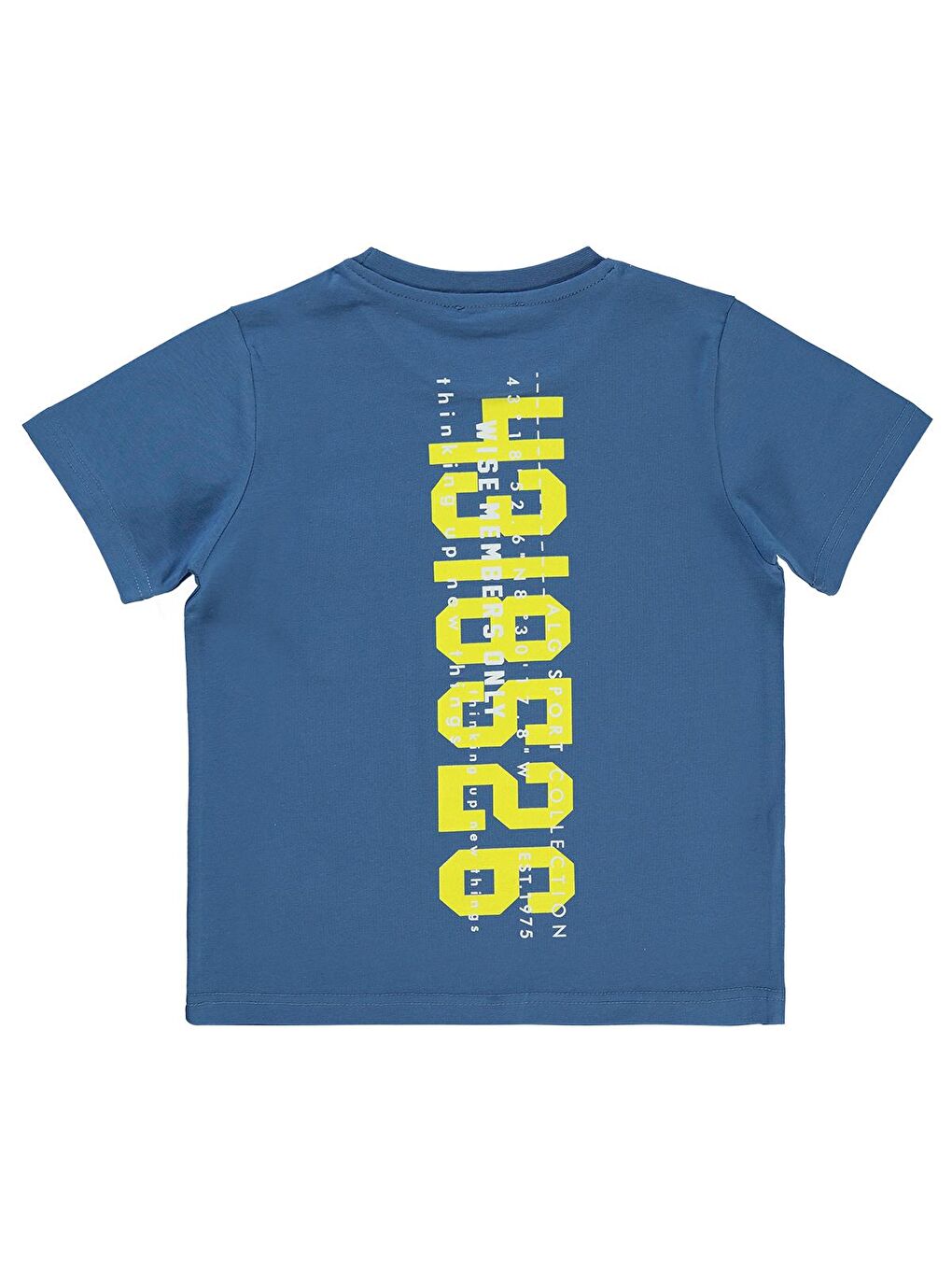 Boys Erkek Çocuk Tişört 6-9 Yaş İndigo-1