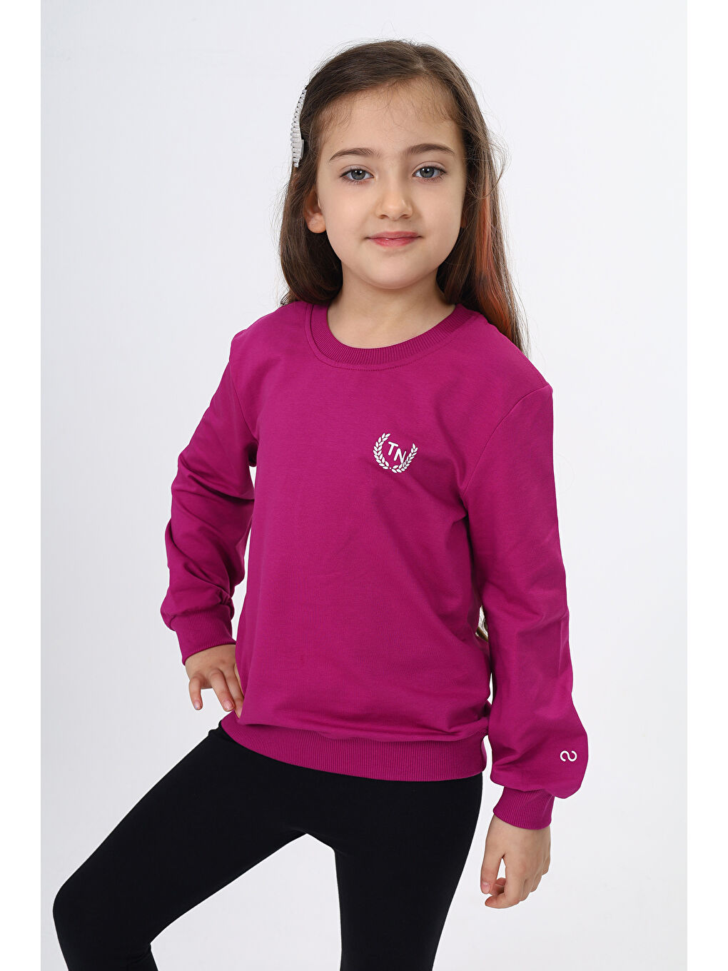 Mürdüm Kız Çocuk Baskılı Sweatshirt