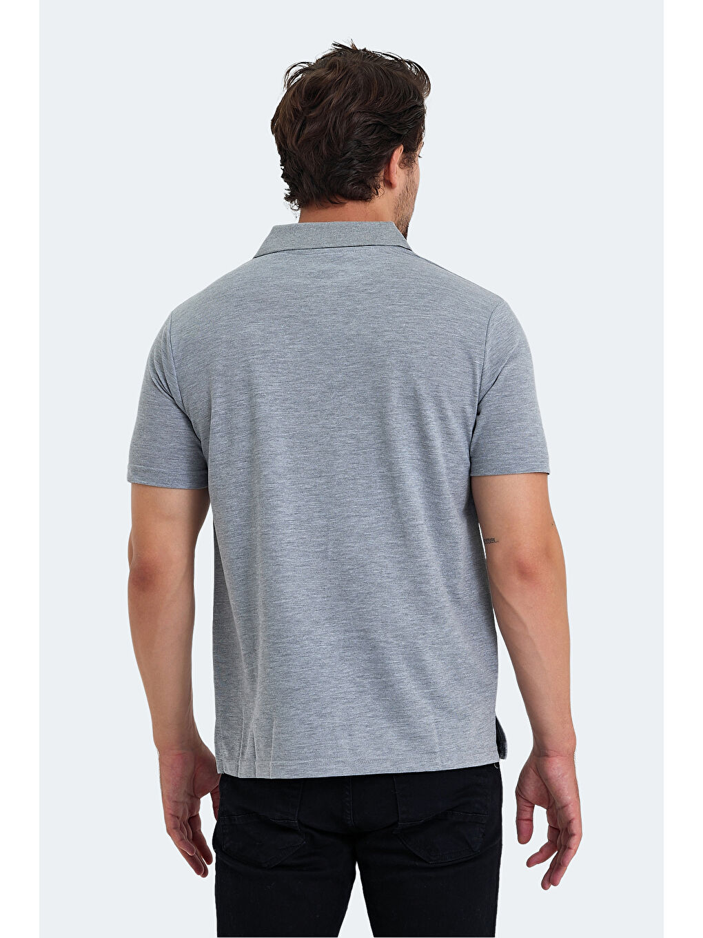 SOHO 3 lü Set Erkek %100 Pamuk Tişört Beyaz - Gri - Lacivert-5