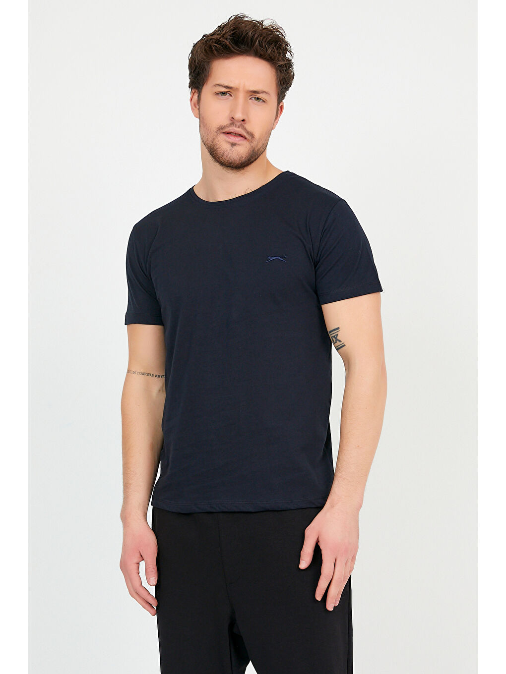 Karışık SANDER KTN 3 lü Set Erkek Beyaz - Lacivert - Haki %100 Pamuk Tişört-3