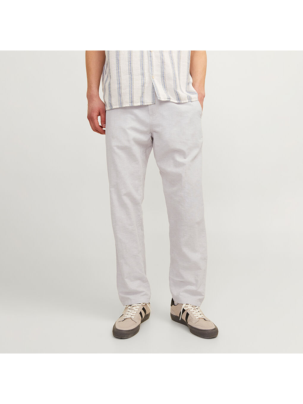 Kane Summer Linen Blend Jogger Erkek Gri Pantolon