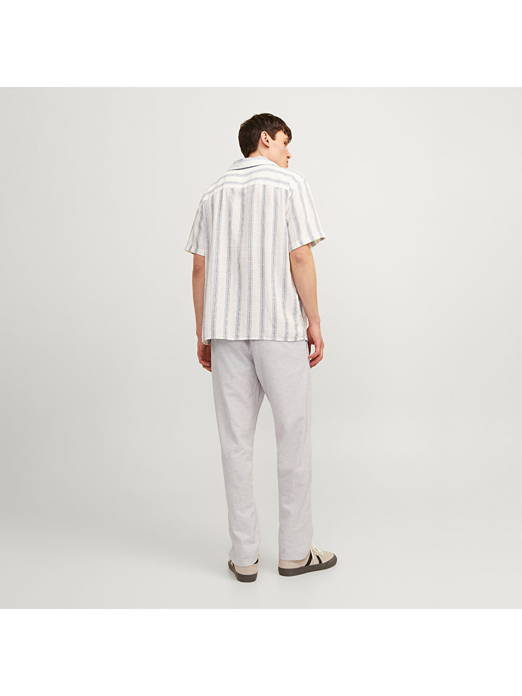 Kane Summer Linen Blend Jogger Erkek Gri Pantolon-2