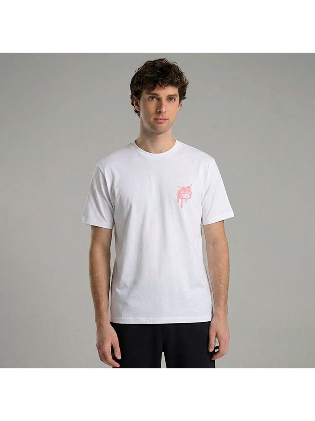 1649 Erkek Beyaz Tişört