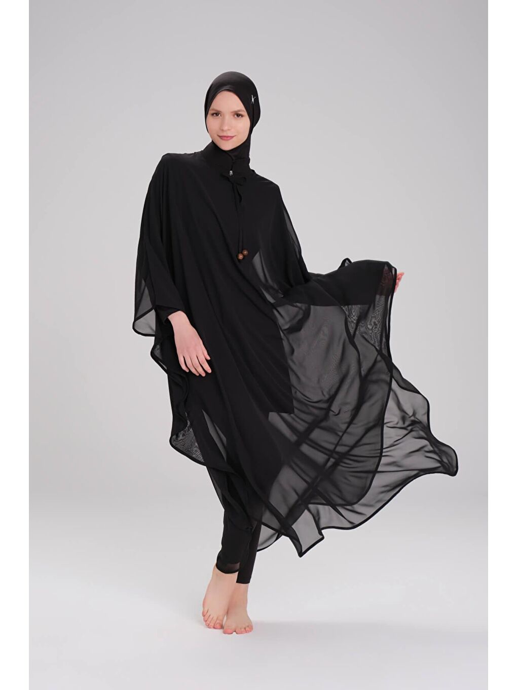Siyah Uzun Pareo 4093