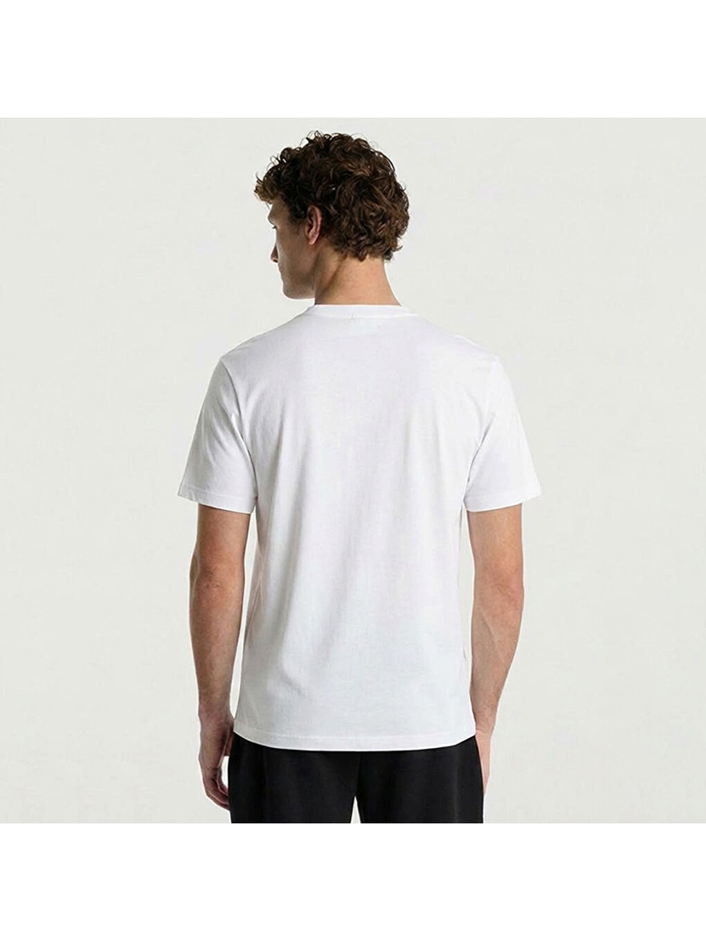 1649 Erkek Beyaz Tişört-1