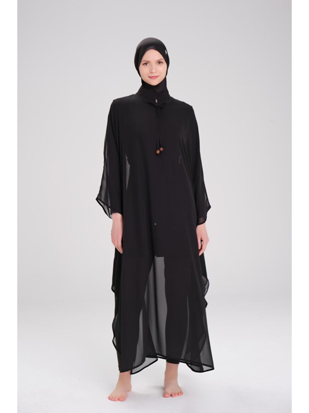 Siyah Uzun Pareo 4093-3