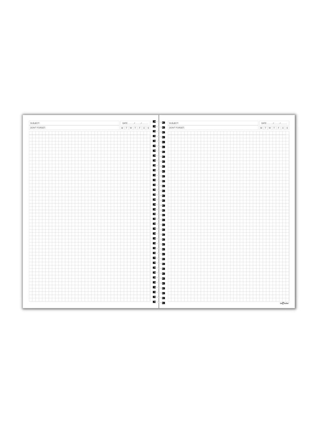 Fines Ofis Defter A4 Spiralli Kareli Gri-2