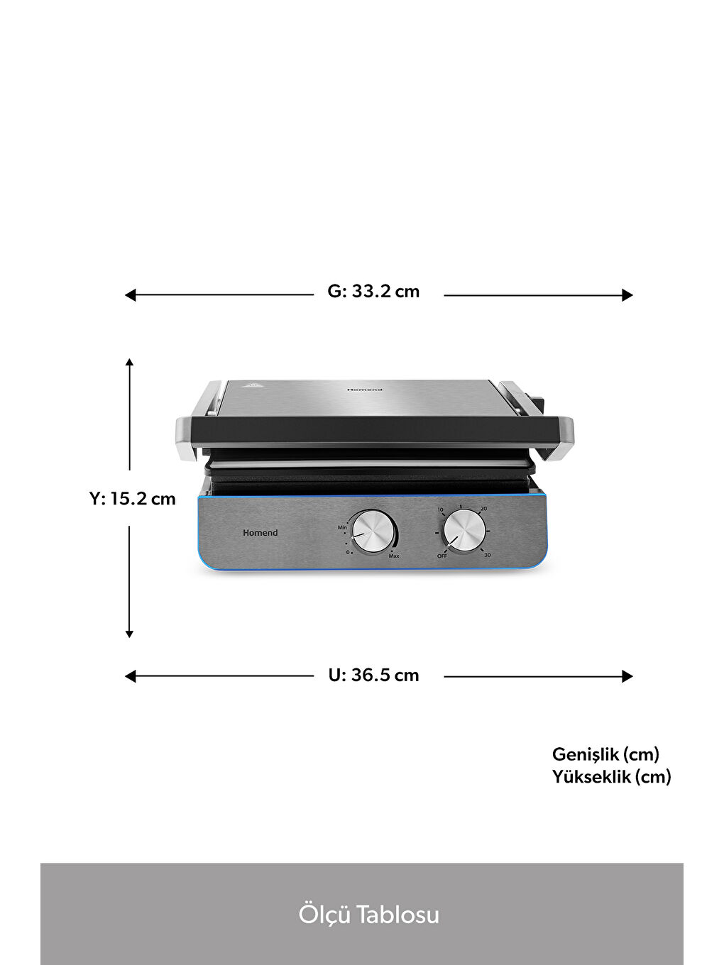 Grilliant 1344H Inox Gövdeli, Döküm Plakalı Tost ve Izgara Makinesi-2