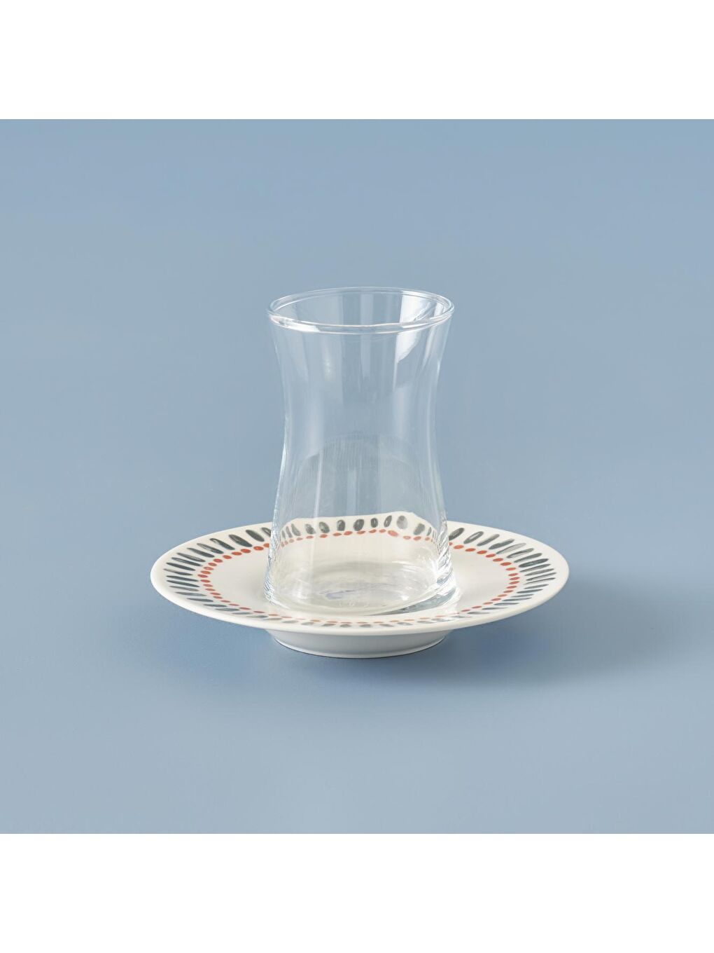 Marine Porselen 6'lı Çay Bardağı Seti Mavi (170 cc)