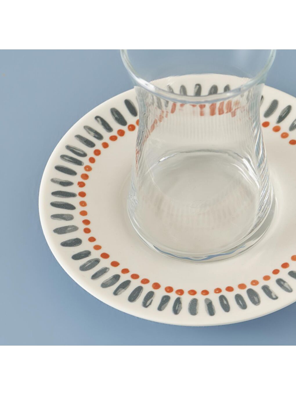 Marine Porselen 6'lı Çay Bardağı Seti Mavi (170 cc)-1