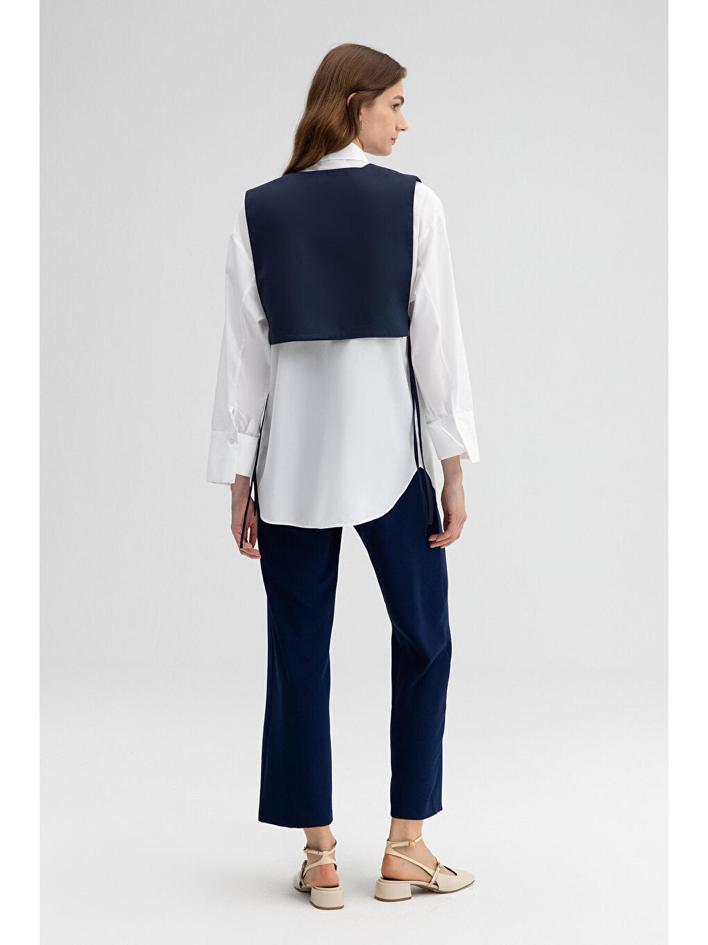 İndigo Bolero Detaylı Poplin Gömlek-2