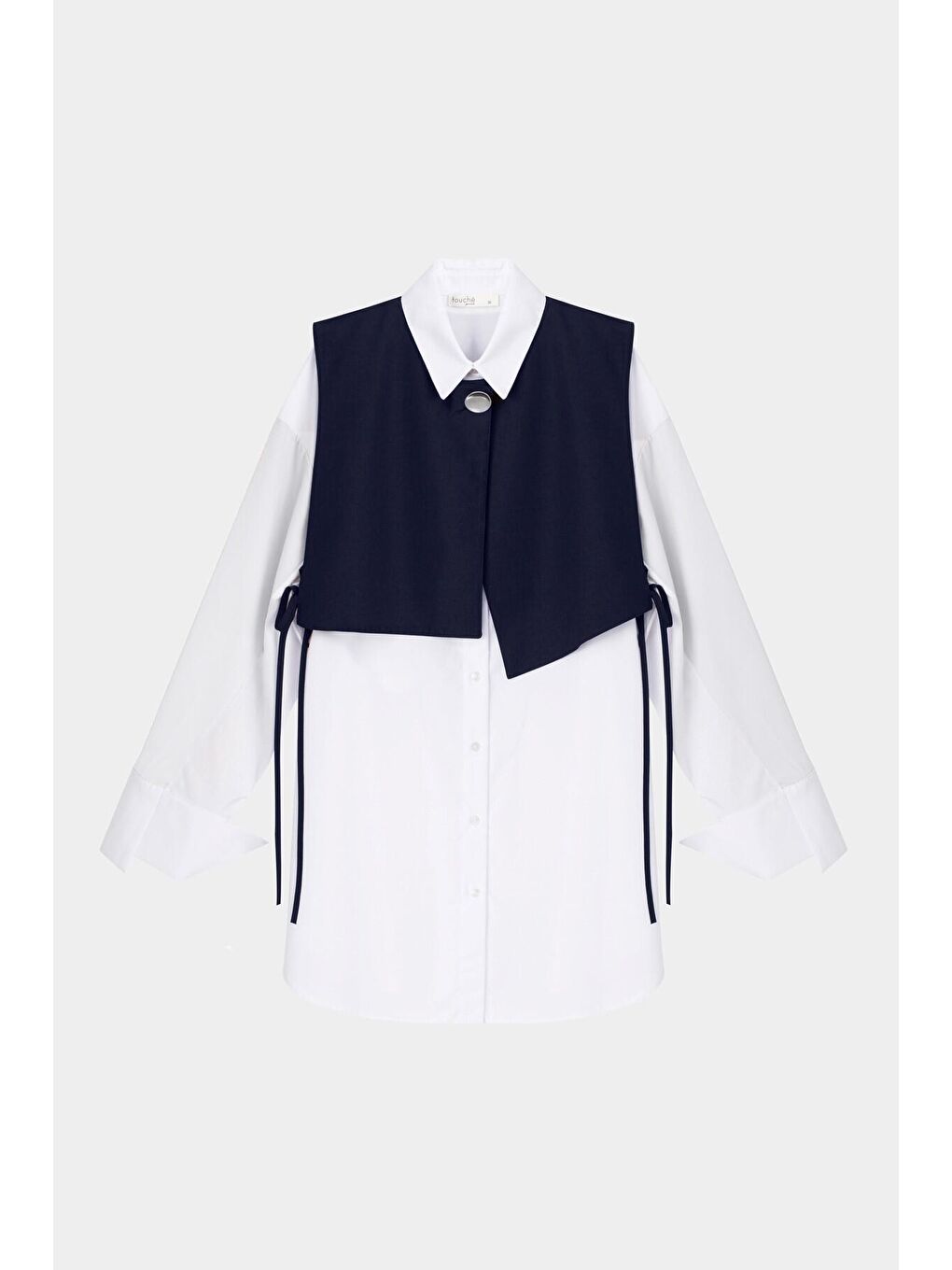 İndigo Bolero Detaylı Poplin Gömlek-4