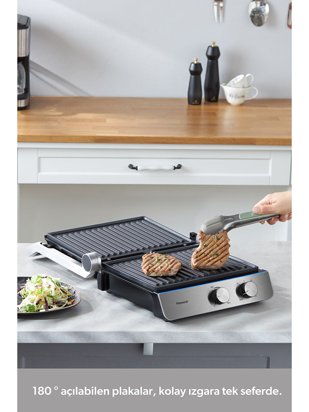 Grilliant 1344H Inox Gövdeli, Döküm Plakalı Tost ve Izgara Makinesi-5