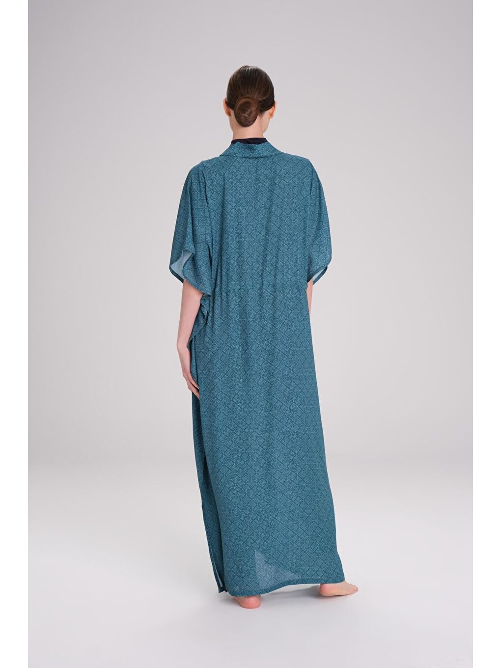 Desenli Yeşil Uzun Pareo 4096-5