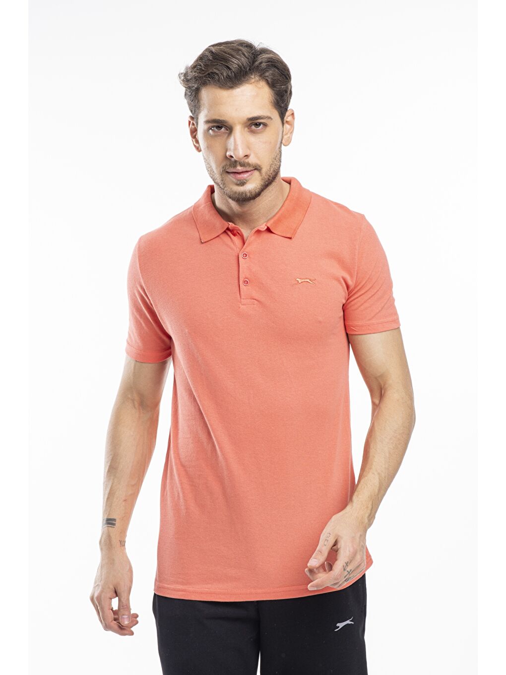 Karışık SOHO 5 li Set Erkek Beyaz - Gri - Lacivert - Somon - Turkuaz %100 Pamuk Tişört-3